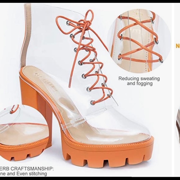 Olchee Fashion Boots See Thru  boots size 11 - Picture 4 of 14